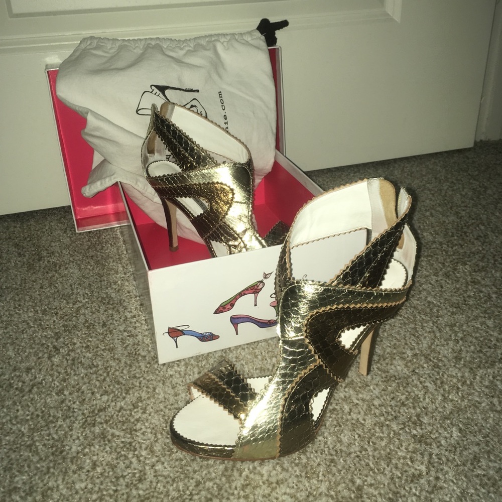 Gold & Silver Suecomma Bonnie Heels
